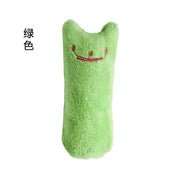 Interactive catnip cat toy green chew and bite toy designed for playful cats.