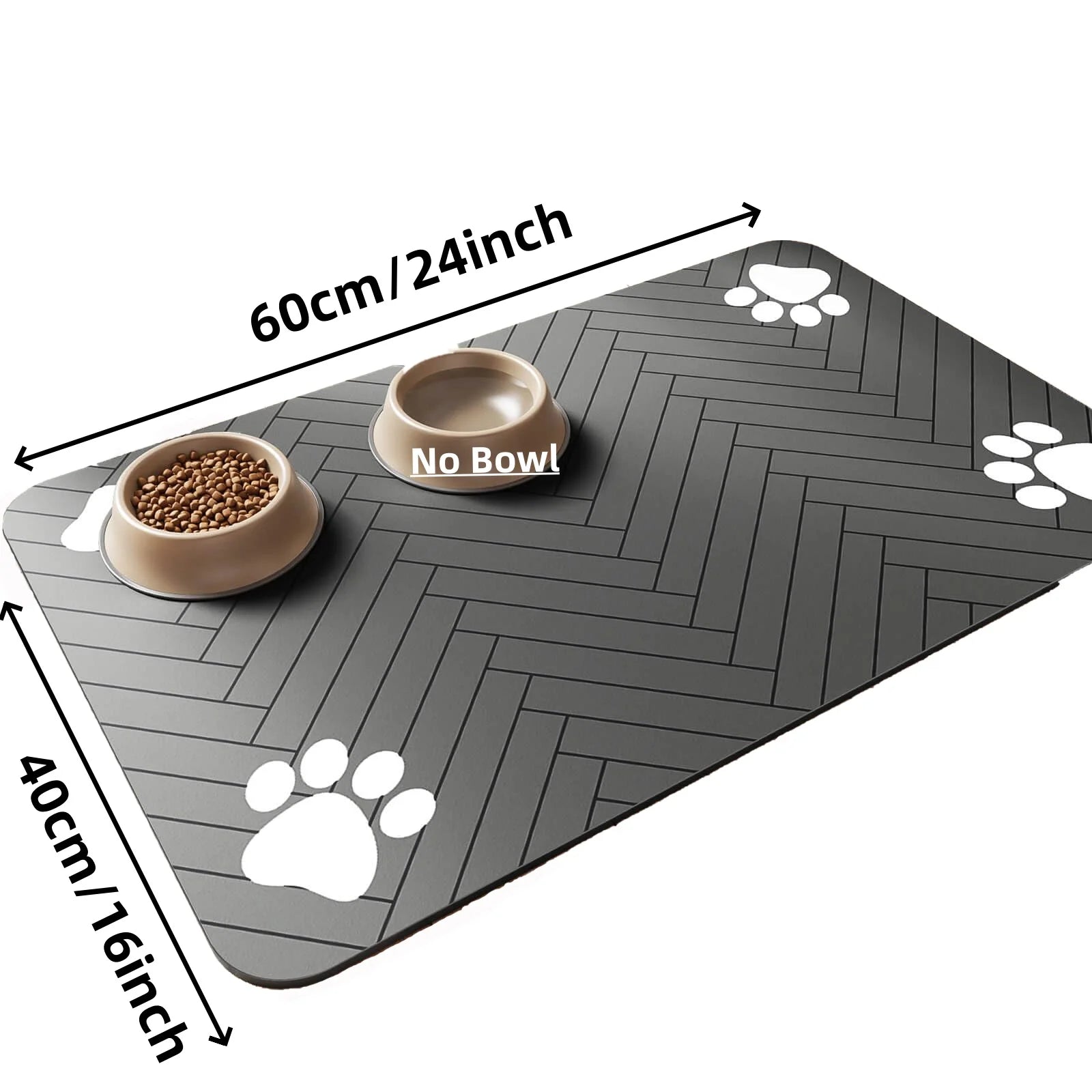 absorbent pet feeding mat- black colour