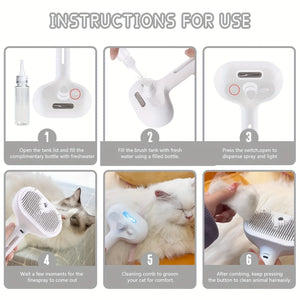 Pet Spray Grooming Brush