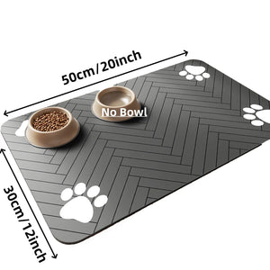 absorbent pet feeding mat- black colour with a different size