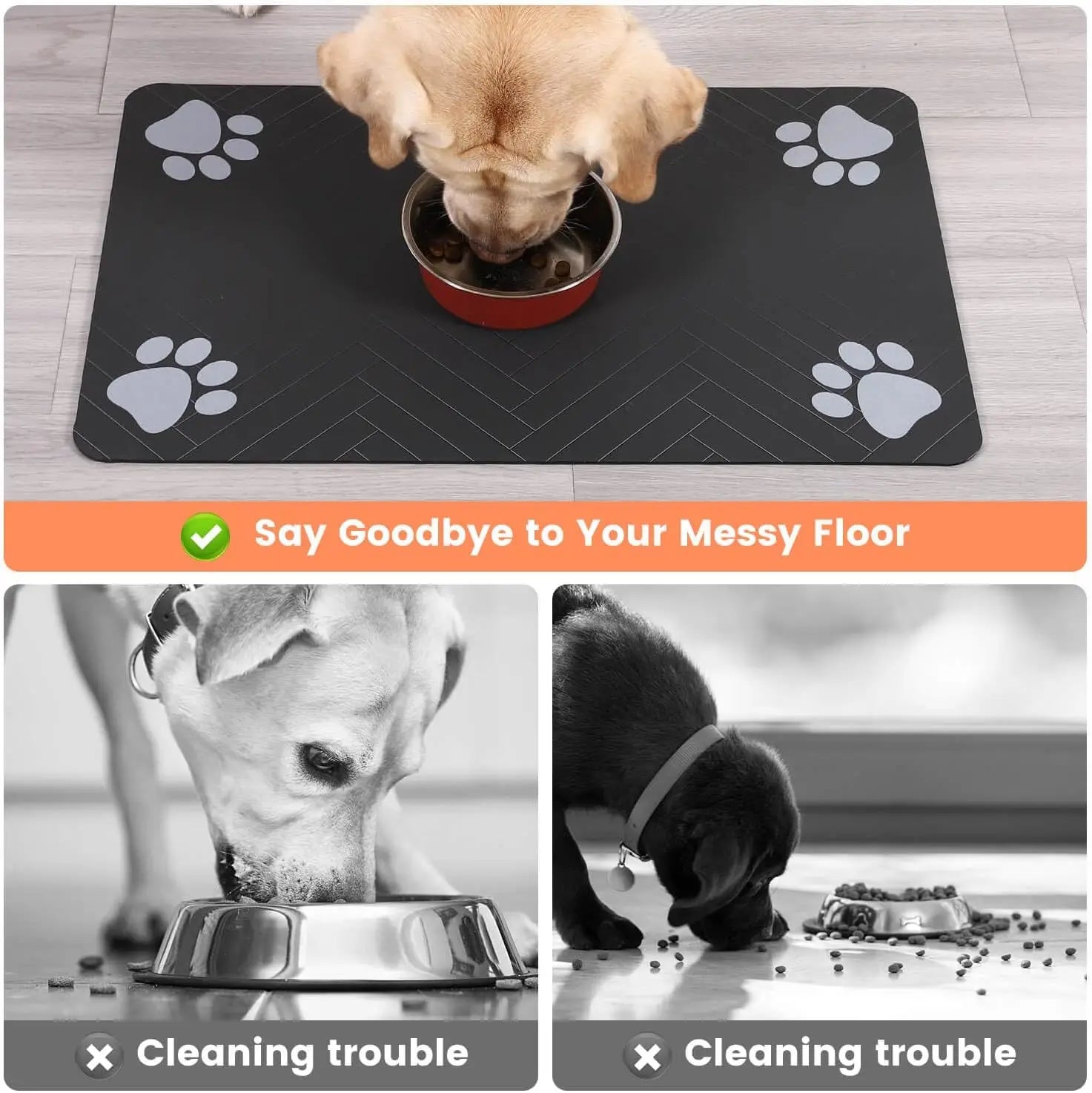 absorbent pet feeding mat- various variants