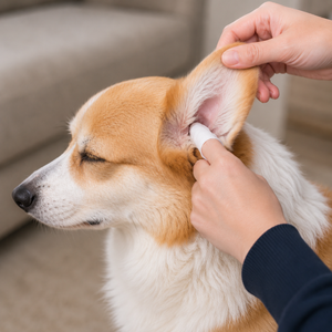 Pet Ear Cleaning Wipes for Dogs & Cats | Finger Ear Wipes on Dog