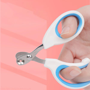 Pet Nail Clippers - Blue in hands