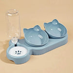 3-in-1 cat food and water bowl- 