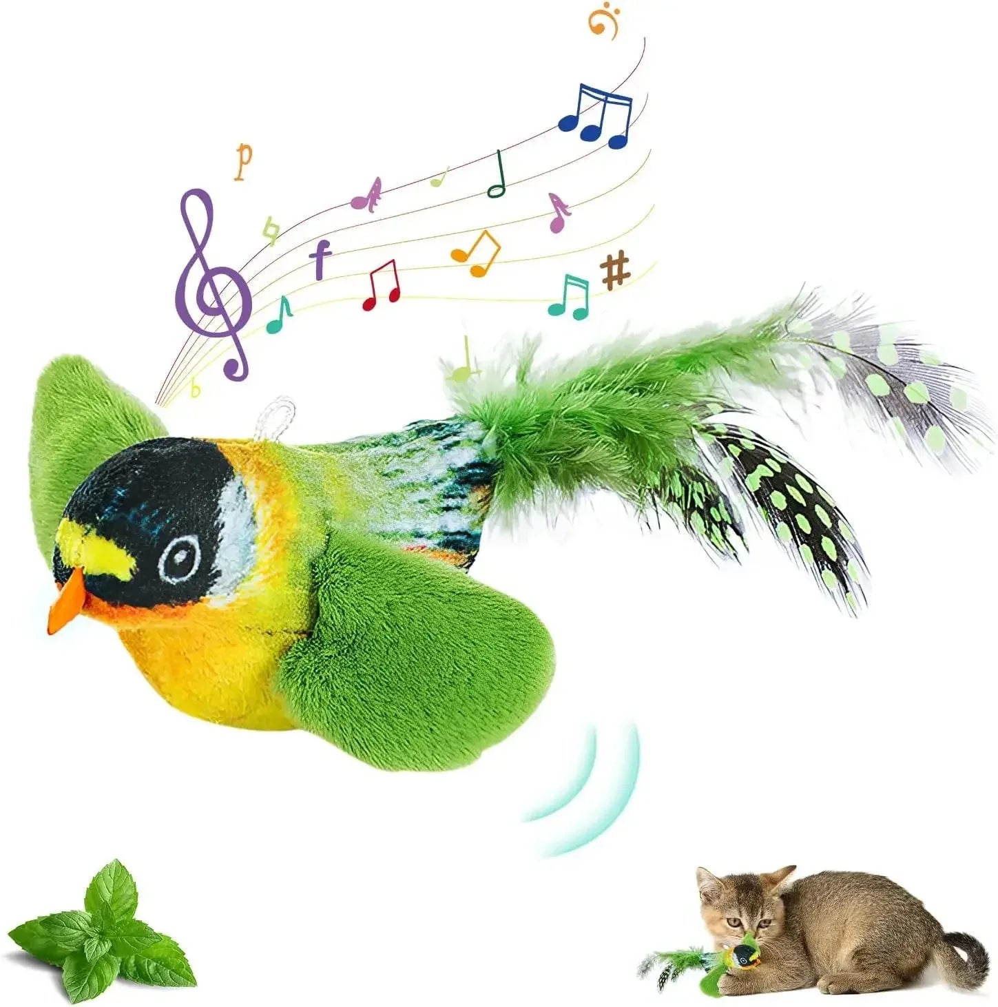 interactive bird sound cat toy