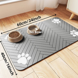 absorbent pet feeding mat- grey colour with a different size